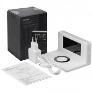 Часы настольные с беспроводным зарядным устройством Pitstop, белые арт. 11879.60