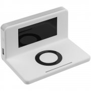 Часы настольные с беспроводным зарядным устройством Pitstop, белые арт. 11879.60