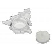 Подсвечник стеклянный со свечой