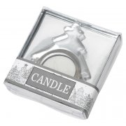 Подсвечник стеклянный со свечой