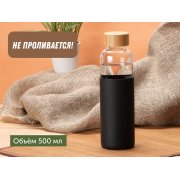 Стеклянная бутылка для воды в силиконовом чехле «Refine»