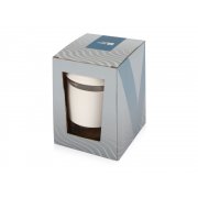 Стеклянный стакан с силиконовой крышкой и манжетой «Monday»