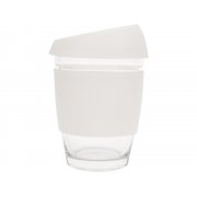 Стеклянный стакан с силиконовой крышкой и манжетой «Monday»