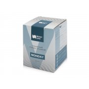 Стеклянный стакан с силиконовой крышкой и манжетой «Monday»