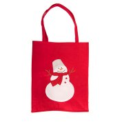 Сумка "Снеговик" размер 40 x 33 x 9 см Красный