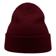 Шапка вязаная  двойная Wind с отворотом Бордовый арт. 25443.13