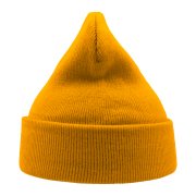 Шапка вязаная двойная WIND с отворотом Жёлтый