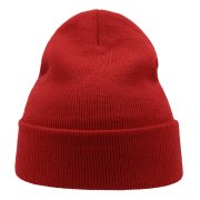 Шапка вязаная двойная Wind с отворотом Красный