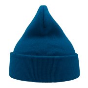 Шапка вязаная двойная Wind с отворотом Синий