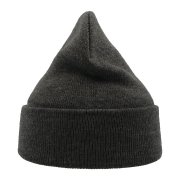 Шапка вязаная двойная Wind с отворотом Серый