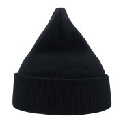 Шапка вязаная двойная WIND с отворотом Темно-синий