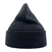Шапка вязаная двойная WIND с отворотом Темно-синий