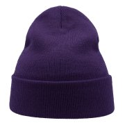 Шапка вязаная двойная WIND с отворотом Фиолетовый