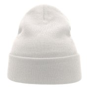 Шапка вязаная двойная Wind с отворотом Белый