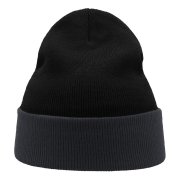 Шапка вязаная двойная Wind с отворотом Черный