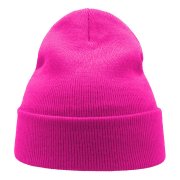 Шапка вязаная двойная WIND с отворотом Розовый