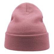 Шапка вязаная двойная WIND с отворотом Розовый