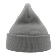 Шапка вязаная двойная Wind с отворотом Серый