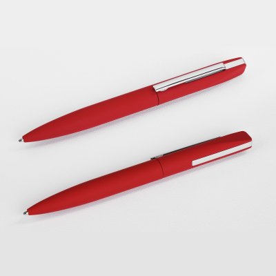 Ручка шариковая "Mercury", покрытие soft touch красный