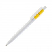 Ручка шариковая "Victoria", белая/желтая# белый с желтым