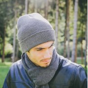 Шапка вязаная двойная WIND с отворотом Жёлтый