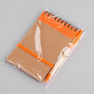 Блокнот с ручкой "Papyrus" оранжевый
