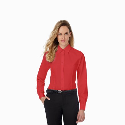 Рубашка женская с длинным рукавом Smart LSL/women темно-красный