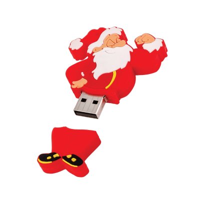 Флеш-карта "Дед Мороз" USB 8GB красный с белым