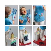 Скульптура "Леди Дантист" белый с голубым