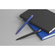 Ручка шариковая "Saturn" покрытие soft touch темно-синий с серебристым