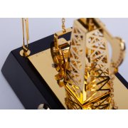 Подставка с часами "Нефтяная качалка" золотистый