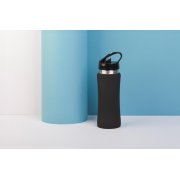 Бутылка для воды "Индиана", покрытие soft touch, 0,6 л. черный