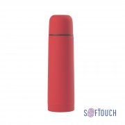 Термос "Крит", покрытие soft touch, 0,5 л. красный