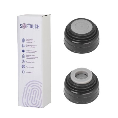 Термос "Крит", покрытие soft touch, 0,5 л. фиолетовый