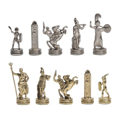 Шахматы "Греческие боги" золотистый