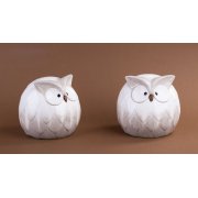 Скульптура "Сова" (2 штуки) бежевый