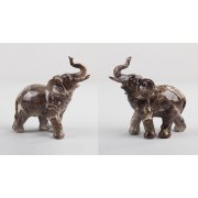 Скульптура "Слон" черный с серым