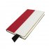 Бизнес-блокнот UNI, A5, бело-красный, мягкая обложка, в линейку, черное ляссе Красный