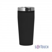 Термостакан "Европа", покрытие soft touch черный