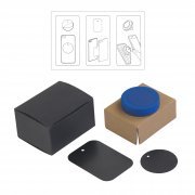 Автомобильный держатель для телефона "Allo", покрытие soft touch синий с черным