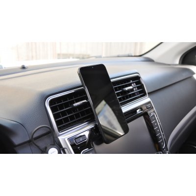 Автомобильный держатель для телефона "Allo", покрытие soft touch черный