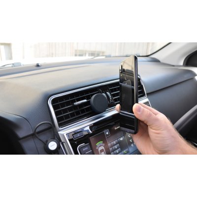 Автомобильный держатель для телефона "Allo", покрытие soft touch черный