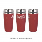 Термостакан "Эльбрус", покрытие soft touch, 0,4 л. красный