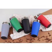 Термостакан "Эльбрус", покрытие soft touch, 0,4 л. зеленый