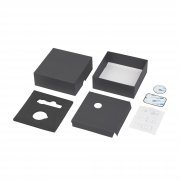 Набор автомобильное зарядное устройство "Slam" + магнитный держатель для телефона "Allo" в футляре, покрытие soft touch черный