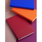 Ежедневник недатированный "Милан", А5, покрытие soft touch красный