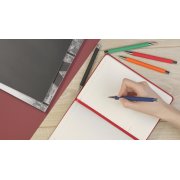 Ежедневник недатированный "Милан", А5, покрытие soft touch красный