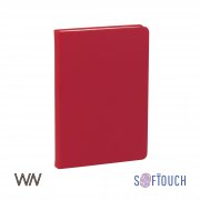 Ежедневник недатированный "Милан", А5, покрытие soft touch красный