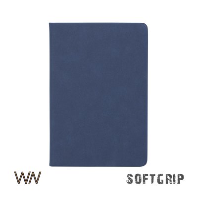 Ежедневник недатированный "Флоренция", А5, покрытие soft grip синий
