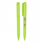 Ручка шариковая TRIAS SOFTTOUCH зеленое яблоко